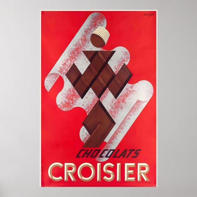 Chocolate Dessert Sweets Drinks Kitchen Food Poster (Front)