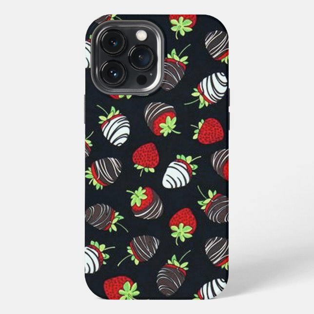 Chocolate Dipped Strawberries  iPhone Case (Back)
