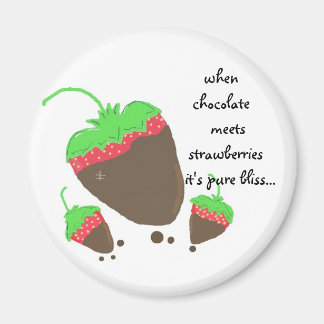 Chocolate Dipped Strawberries Magnet