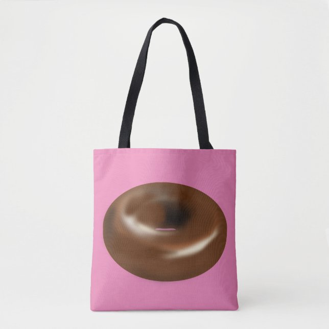 CHOCOLATE DONUT TOTE Purse Bag (Front)
