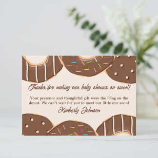 Chocolate Doughnut Delight Thank You Card