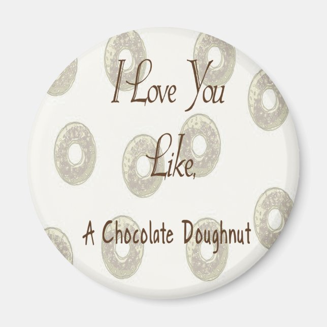 Chocolate Doughnut Magnet (Front)