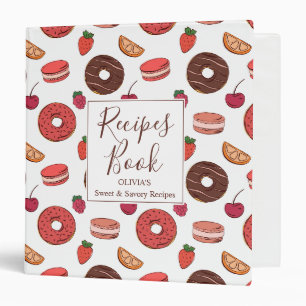 Chocolate Doughnut & Sweet Treats Pattern Binder