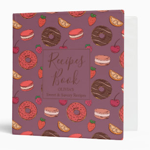 Chocolate Doughnut & Sweet Treats Pattern Binder