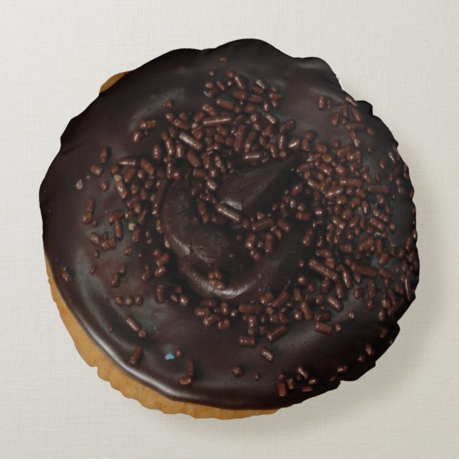 Chocolate doughnut with chocolate sprinkles pillow (Back)