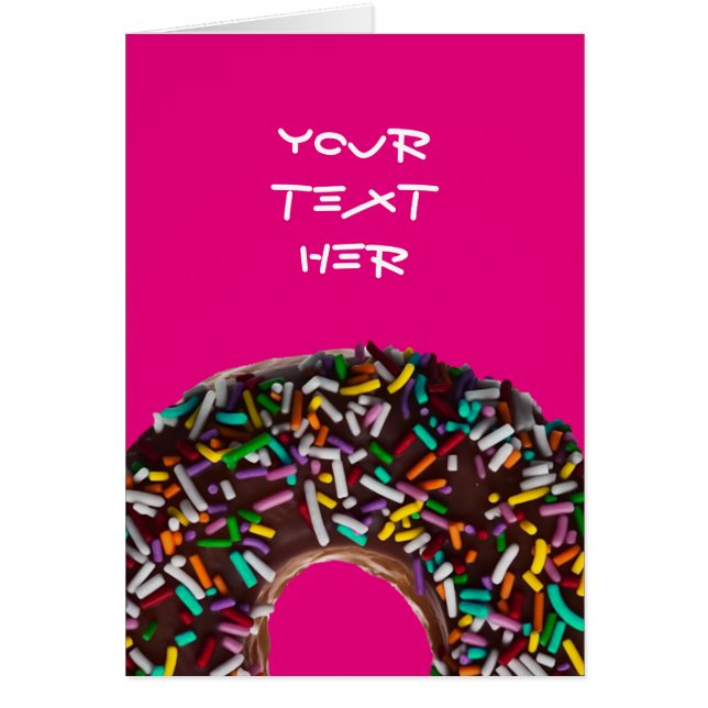 Chocolate Doughnut with colourful sprinkles (Front)