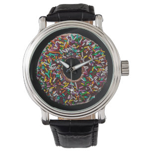 Chocolate Doughnut with colourful sprinkles Watch