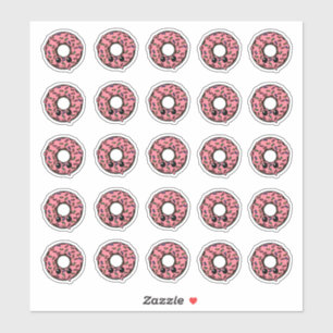 Chocolate Doughnut with Pink Frosting and Sprinkle