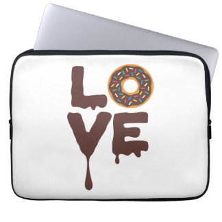 Chocolate Doughnut with Sprinkles Love Laptop Sleeve