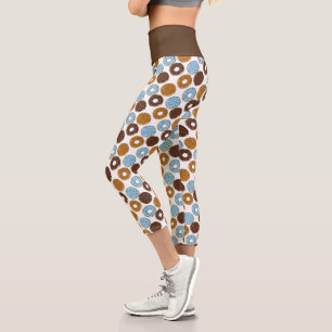 Chocolate Doughnuts Capri Leggings
