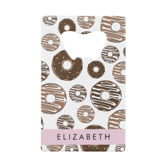 Chocolate Doughnuts, Caramel Doughnuts, Icing, You Credit Card Bottle Opener (Front)