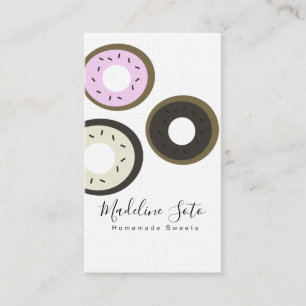 Chocolate Doughnuts Sprinkle Sweets Baking Business Card