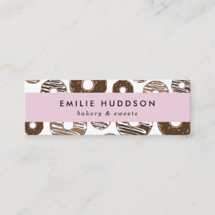 Chocolate Doughnuts, Sweets, Cake Shop, Pastry Sho Mini Business Card