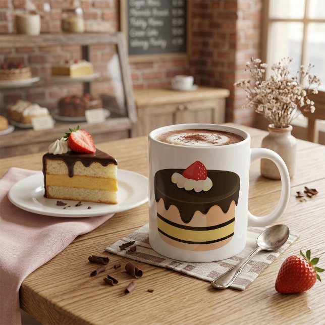Chocolate Drip Cake with Strawberry Coffee Mug (Creator Uploaded)
