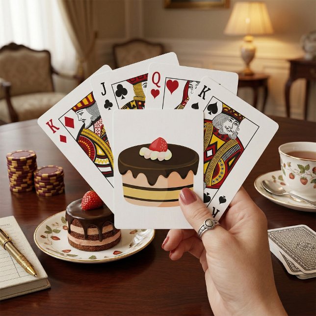 Chocolate Drip Cake with Strawberry Playing Cards (Creator Uploaded)