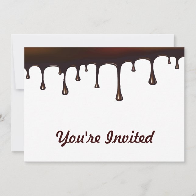 Chocolate Drip Set Invitation (Front)