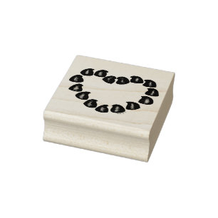 Chocolate Drops Candy Heart Valentine's Day Sweets Rubber Stamp