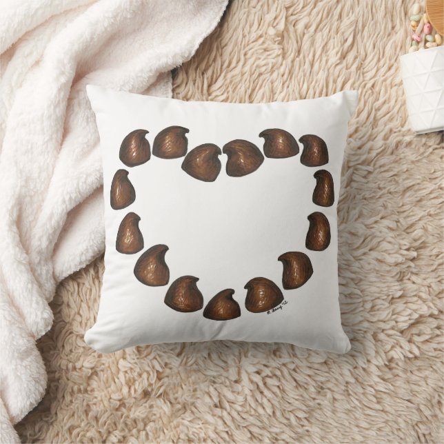 Chocolate Drops Heart Chocoholic Valentine's Candy Throw Pillow (Blanket)