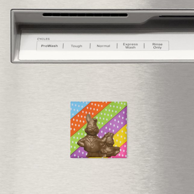 Chocolate Easter Bunnies Magnet (In Situ (Dishwasher))