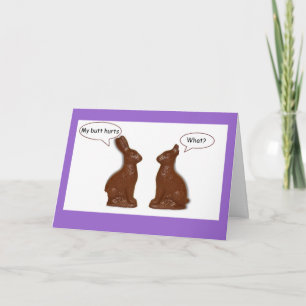 Chocolate Easter Bunny What? Card