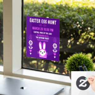 Chocolate Easter Egg Hunt Window Cling