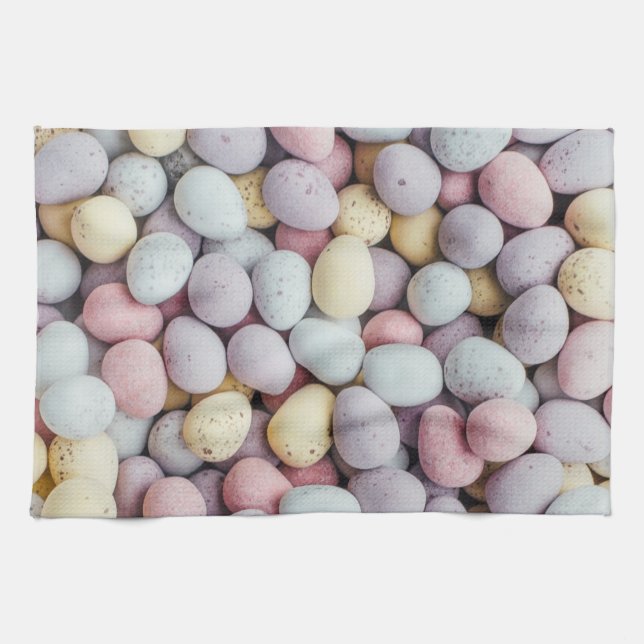 Chocolate Easter Eggs Kitchen Towel (Horizontal)