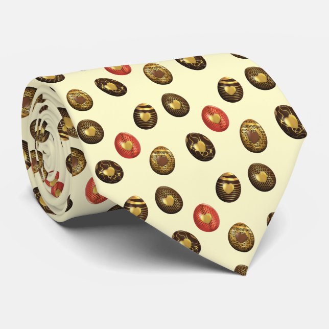 Chocolate Easter Eggs Tie (Rolled)