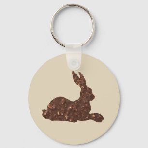 Chocolate, Easter Rabbit Button Key Ring