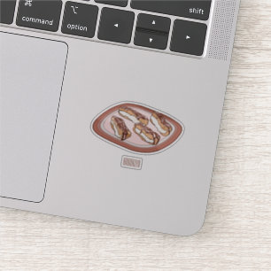 Chocolate eclair cartoon illustration