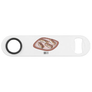 Chocolate eclair cartoon illustration bar key