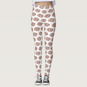 Chocolate eclair cartoon illustration leggings