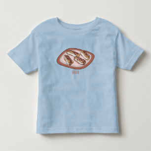 Chocolate eclair cartoon illustration  toddler t-shirt