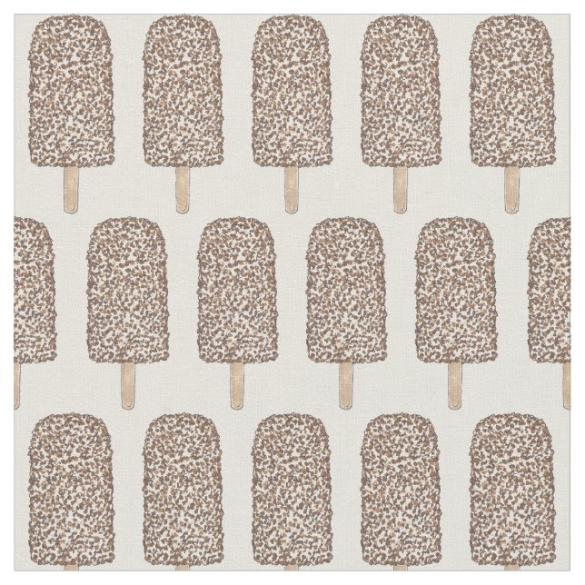 Chocolate Eclair Ice Cream Pop Popsicles Fabric (Close Up)