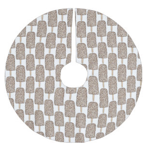 Chocolate Eclair Ice Cream Popsicle Junk Food Brushed Polyester Tree Skirt