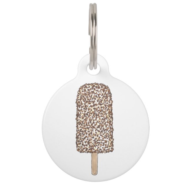 Chocolate Eclair Ice Cream Popsicle Pet Tag (Front)