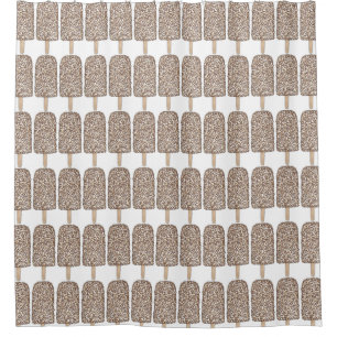 Chocolate Eclair Ice Cream Popsicle Shower Curtain