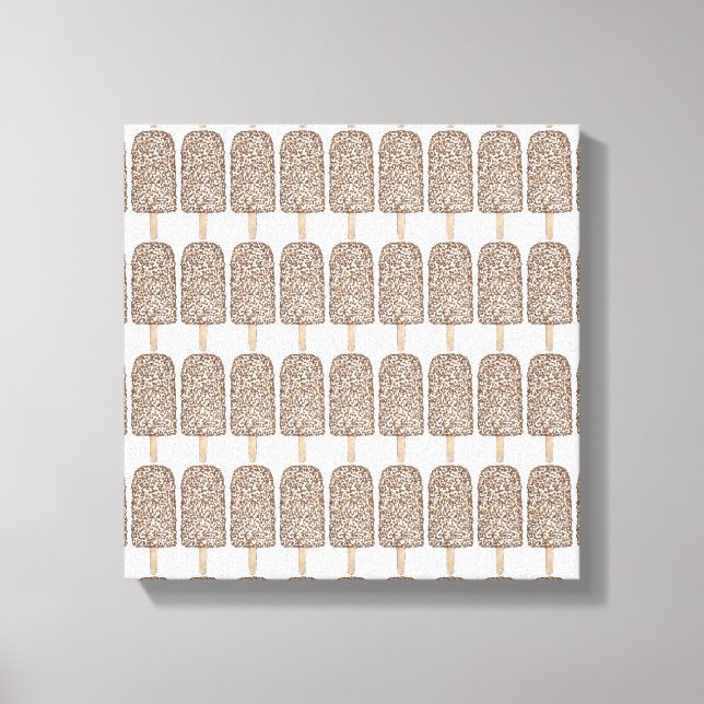 Chocolate Eclair Ice Cream Popsicles Popsicle Art Canvas Print (Front)