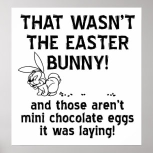 'Chocolate' Eggs Funny Poster