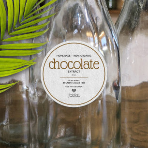 Chocolate Extract Personalized Bottling Label