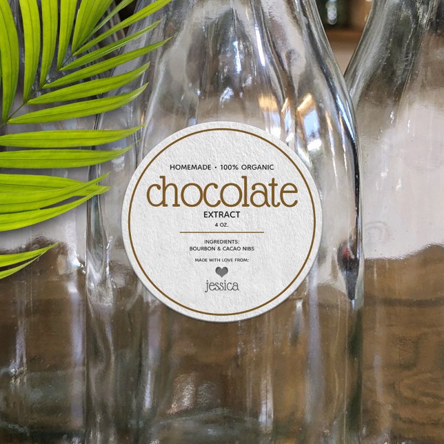 Chocolate Extract Personalized Bottling Label (Creator Uploaded)