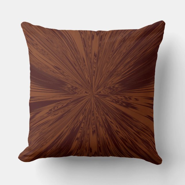 Chocolate Faux Satin Throw Pillow (Front)
