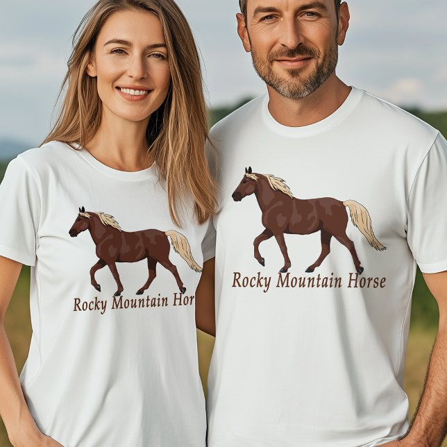 Chocolate Flaxen Rocky Mountain Horse Gaited T-Shirt (Chocolate Flaxen Rocky Mountain Horse Gaited T-Shirt)