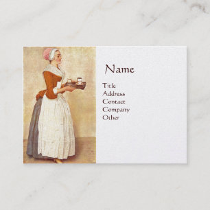 CHOCOLATE FONDUE DINNER PARTY Gold Metallic Business Card