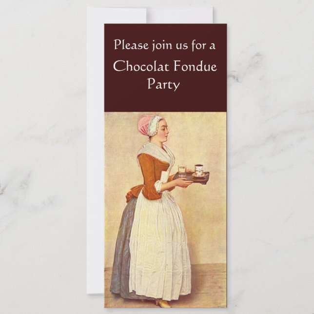 CHOCOLATE FONDUE DINNER PARTY INVITATION (Front)