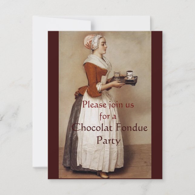 CHOCOLATE FONDUE DINNER PARTY INVITATION (Front)