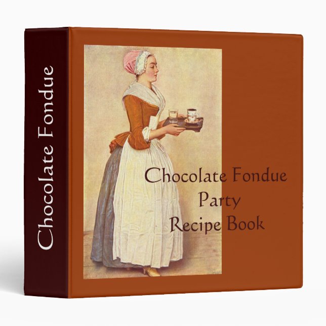 CHOCOLATE FONDUE PARTY RECIPE BOOK BINDER (Front/Spine)
