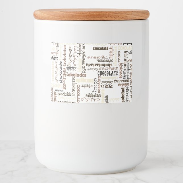 Chocolate Food Label (Front)