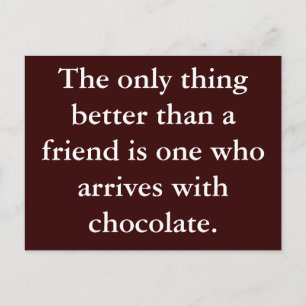 Chocolate Friendship Postcard Motivation