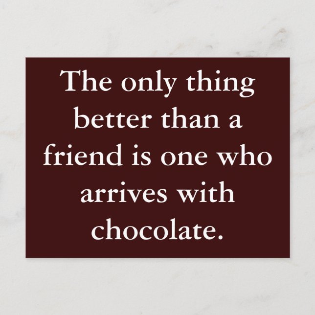 Chocolate Friendship Postcard Motivation (Front)