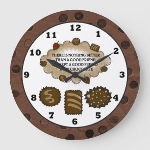 Chocolate Friendship sweet treat wall clock